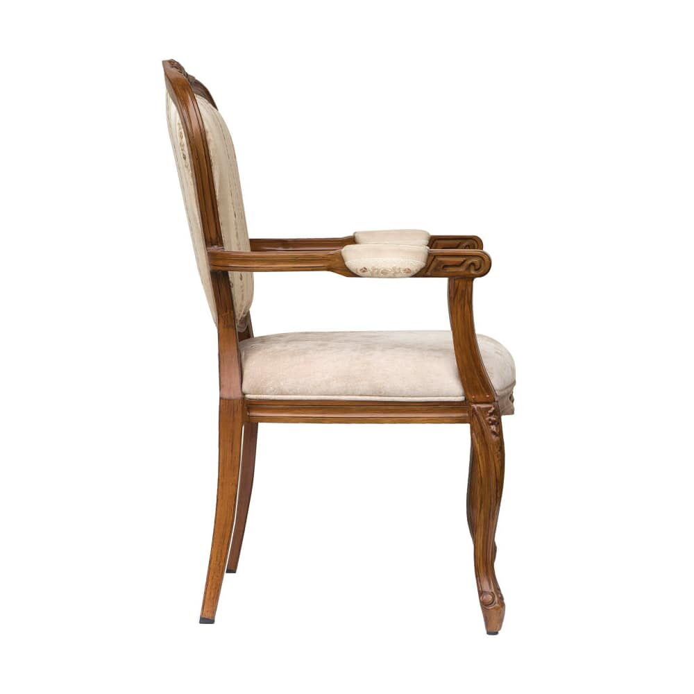 Cecile Lounge Style Armchair in Aluminum, Senior Living