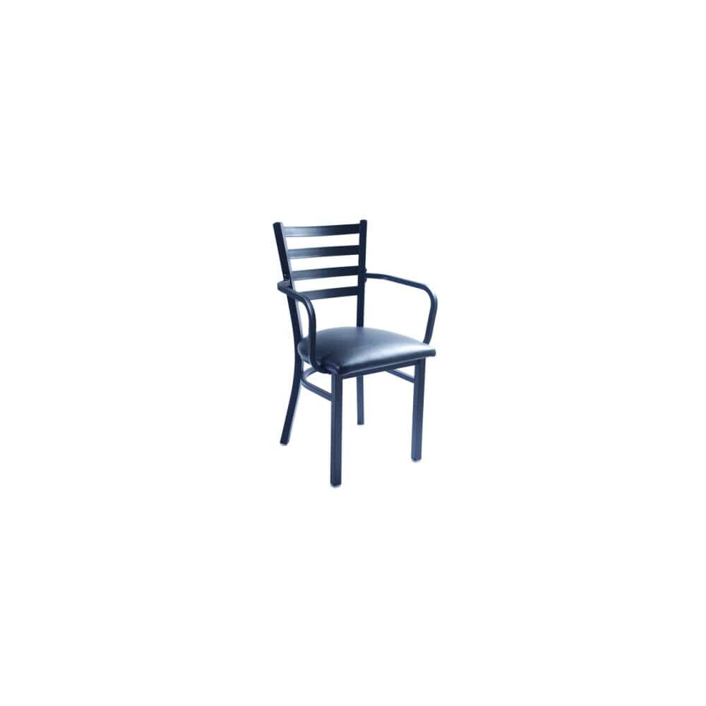 Ladder-Back Chair in Metal with Arms