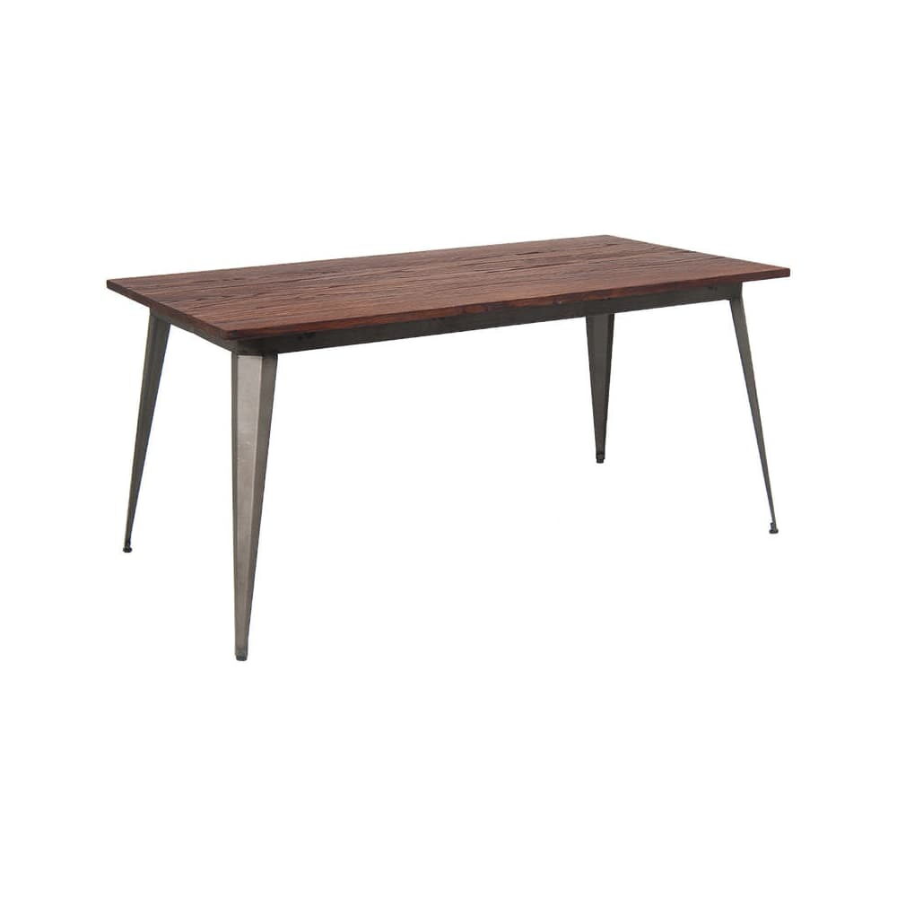 Industrial Series Wood Top Table in Dark Gray Finish