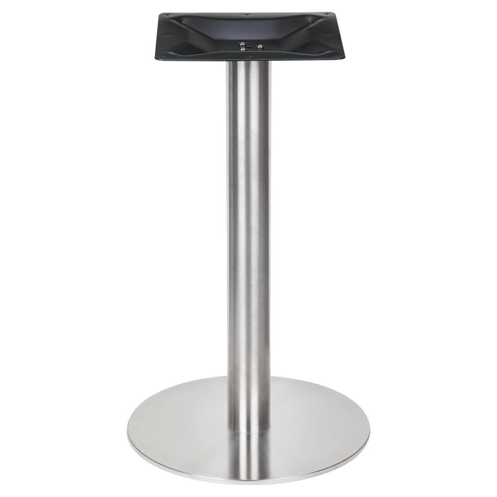 Outdoor Round Table Base in Silver Stainless Steel with Standard Height
