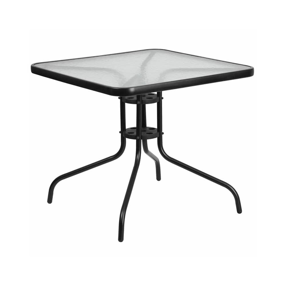 Patio Dining Table in Tempered Glass