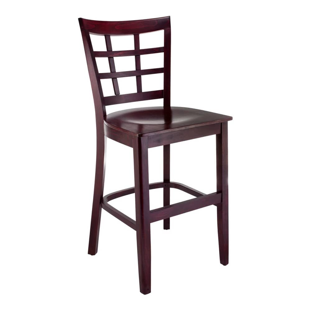 Window-Back Counter Stool in Wood
