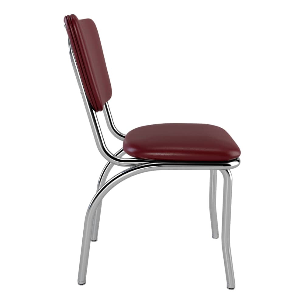 Plain-Back Diner Chair in Chrome