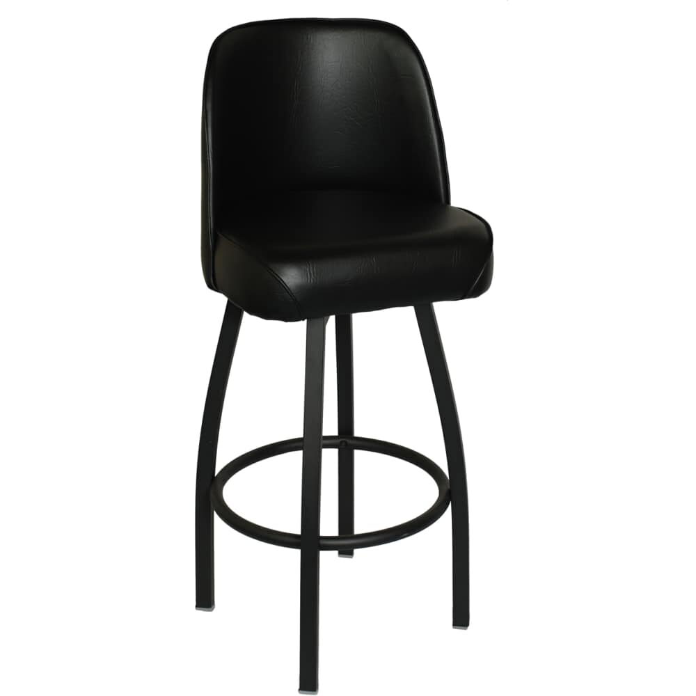 Swivel Bar Stool in Metal with Back
