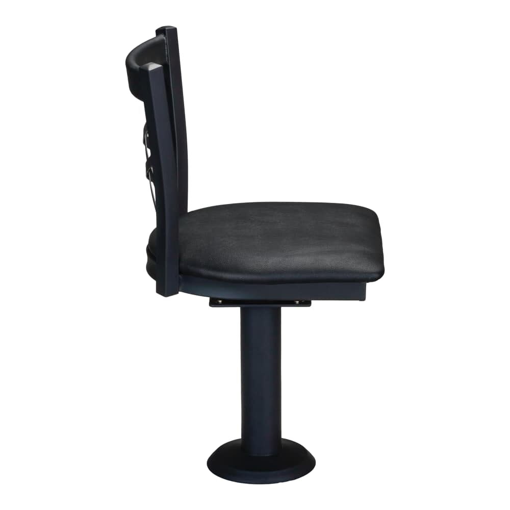 X-Back Chair in Metal with Bolt-Down Swivel