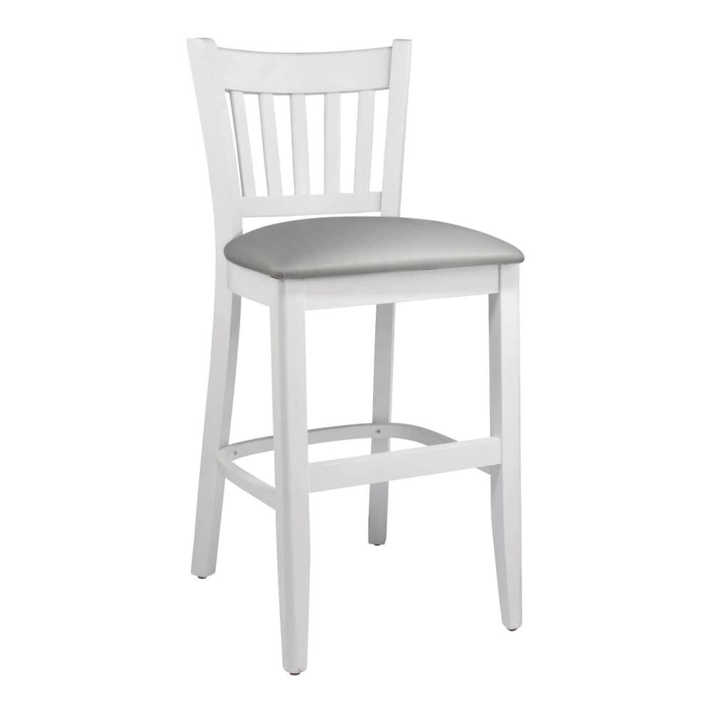 Vertical Slat Counter Stool in Wood