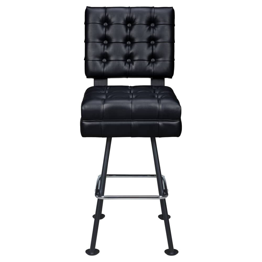 Trionfo Tufted Bar Stool with Bucket Seat and Arched-Oval Frame
