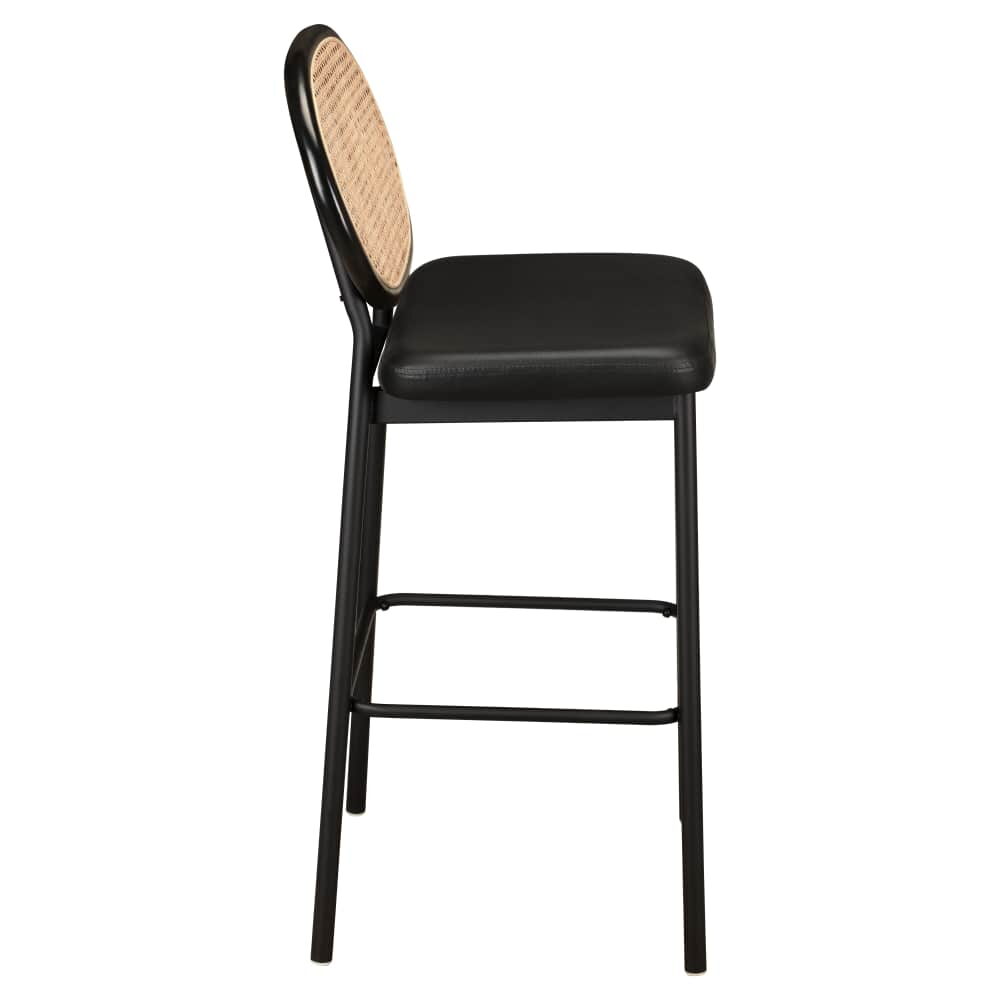 Venice Cane Bar Stool in Metal