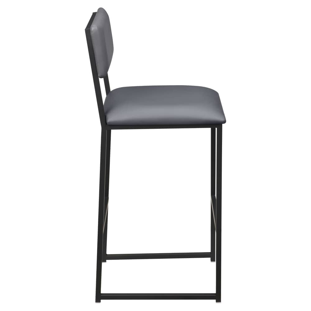 Indy Padded Back Bar Stool in Metal
