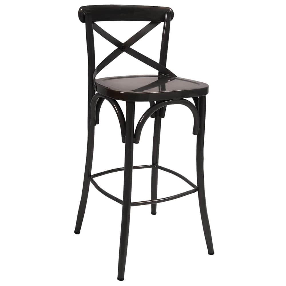 Classic X-Back Bar Stool in Metal