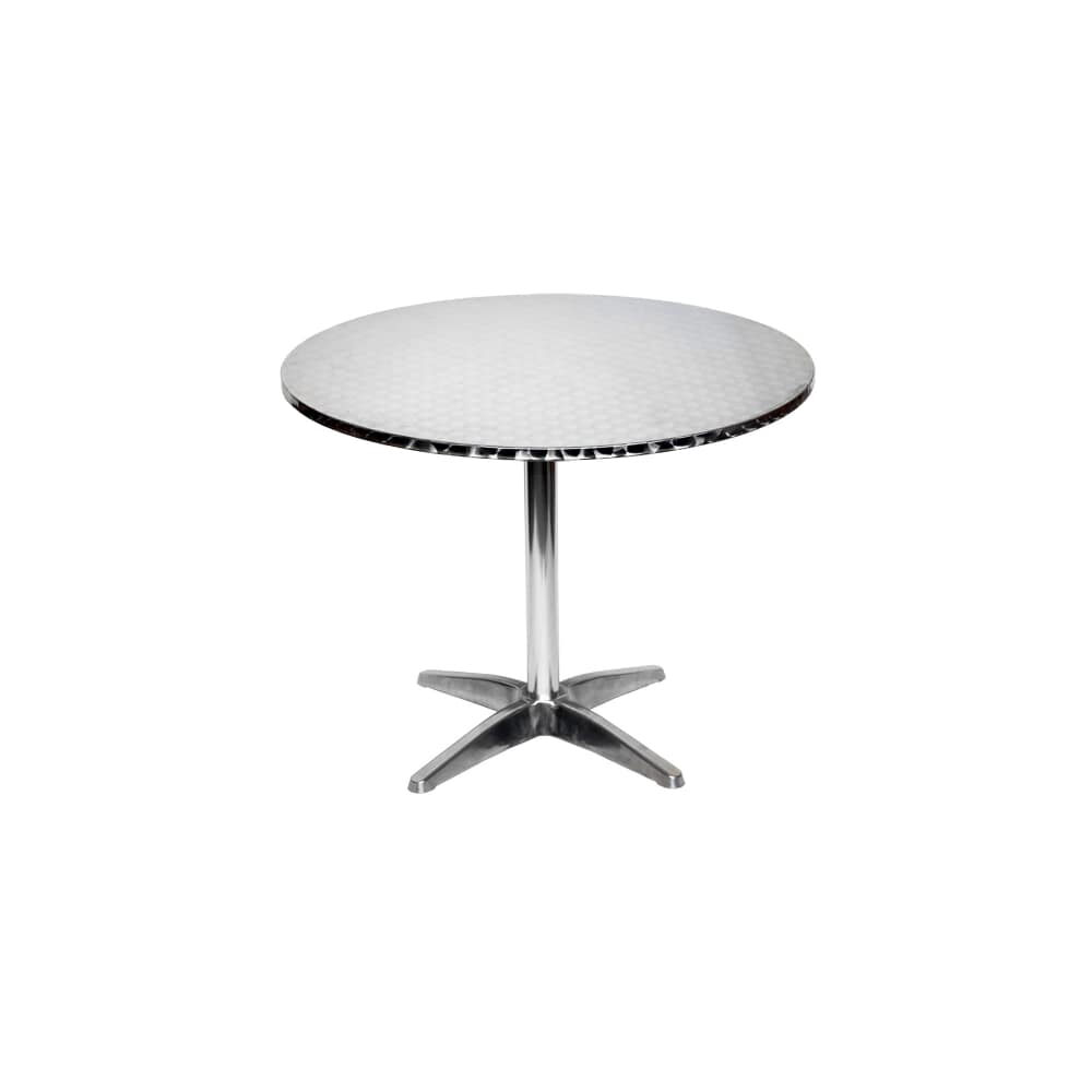 Dining Table in Stainless Steel with Base
