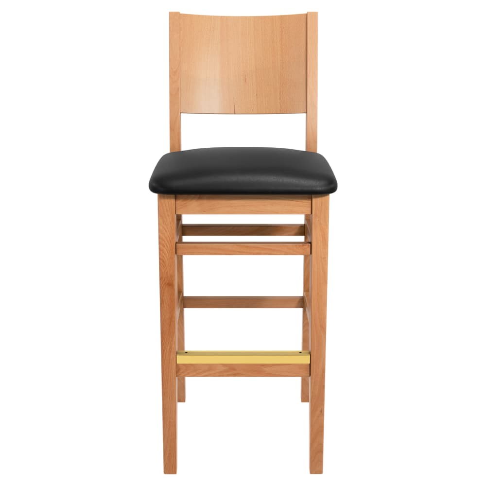 Stella Bar Stool in Wood with Curved Back