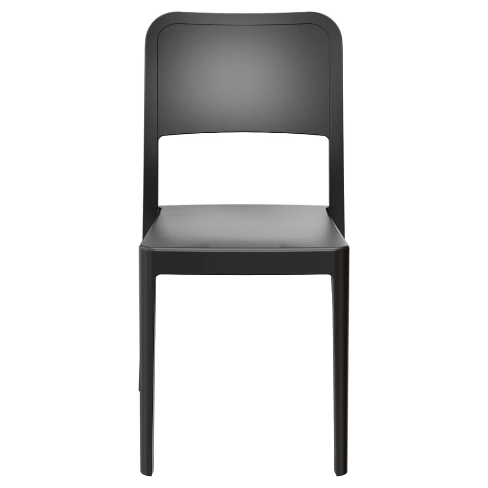 Parker Solid-Back Patio Chair in Resin for Outdoor
