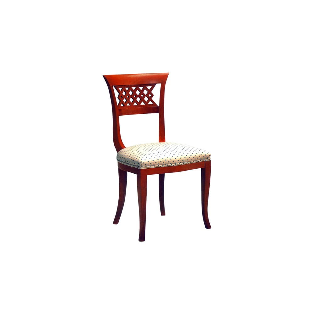 Biedermeier Side Chair, Woven with Curved Back