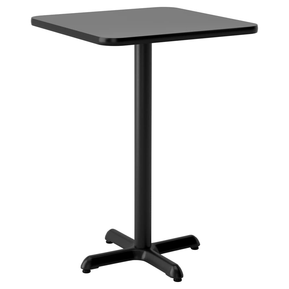 Bar Height Laminate Reversible Table in Black and Mahogany
