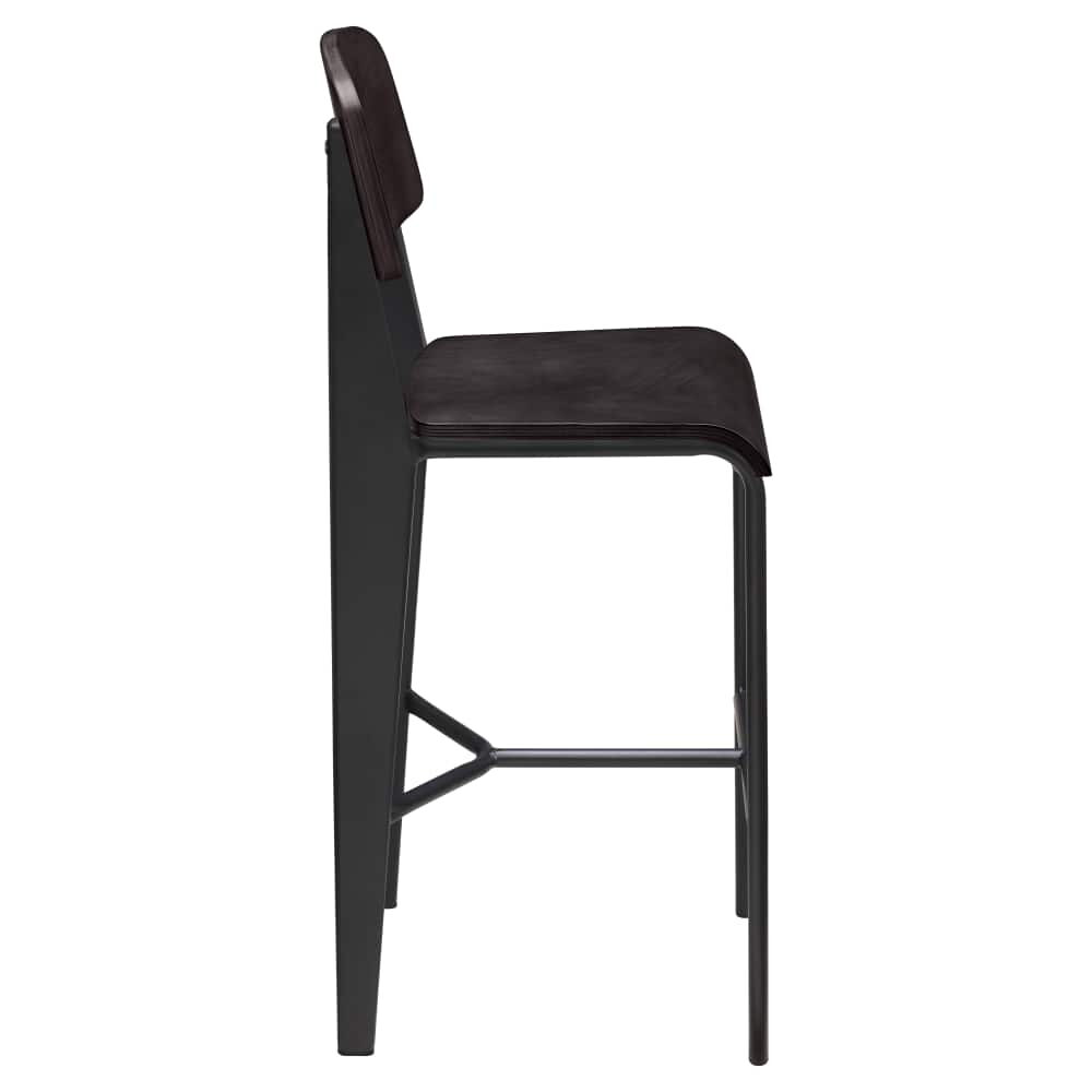 Nico Indoor Wood Back Bar Stool