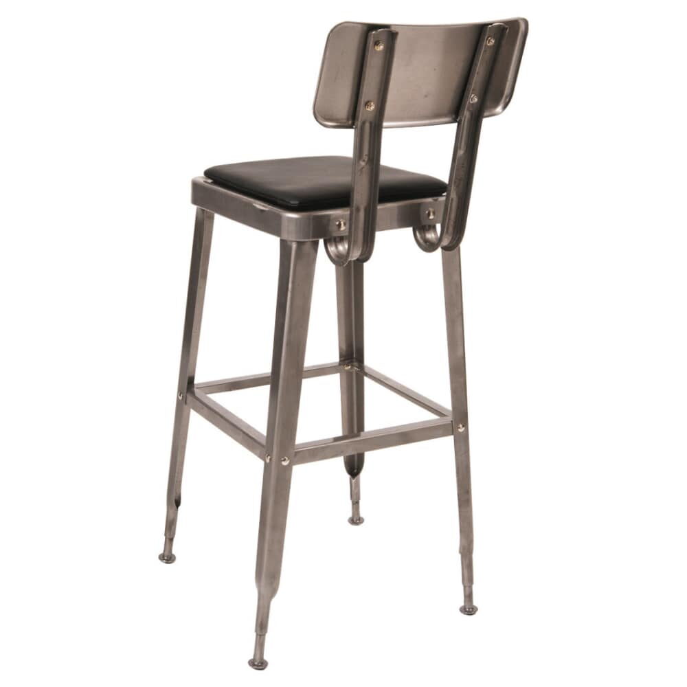 Laurie Bistro-Style Bar Stool in Metal with Clear Finish