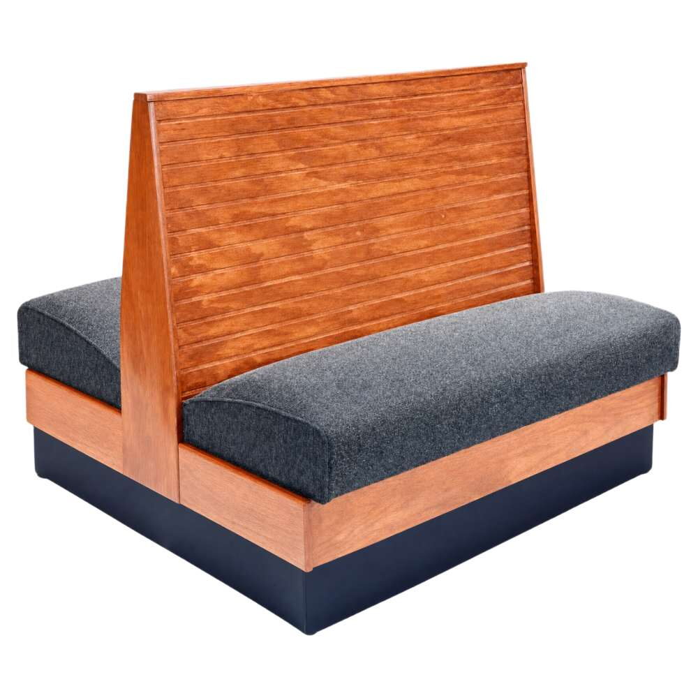 Bead Board Back Booth in Wood