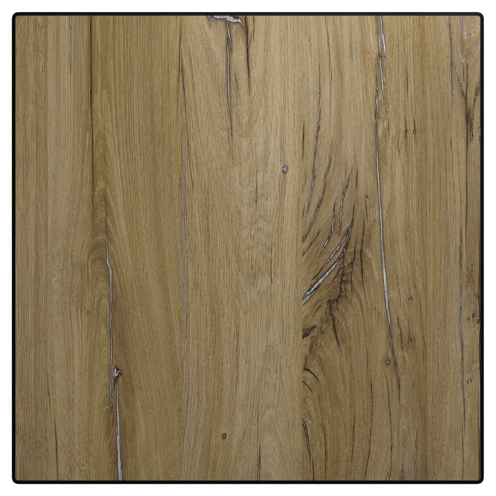 Heritage Oakwood Resin Table Top for Outdoor with Phenolic Edge