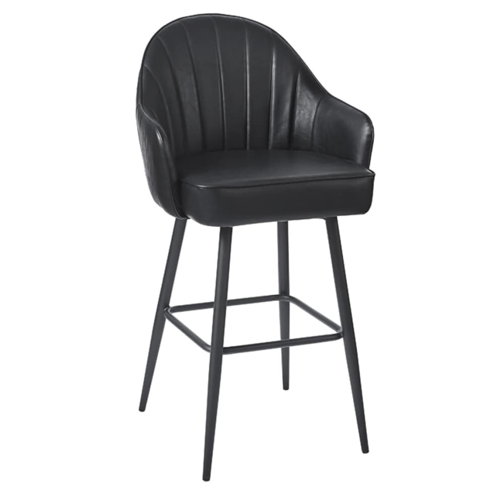 Sylvia Bar Stool with Bucket Seat in Metal