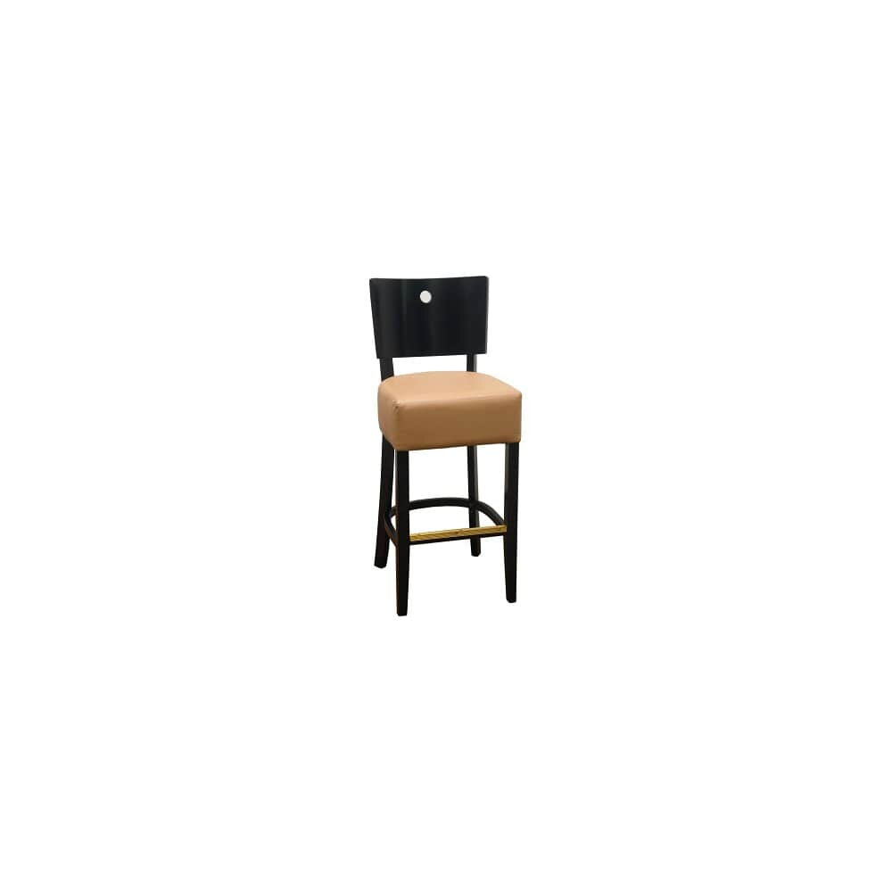 Designer Curved Back Bar Stool in Wood