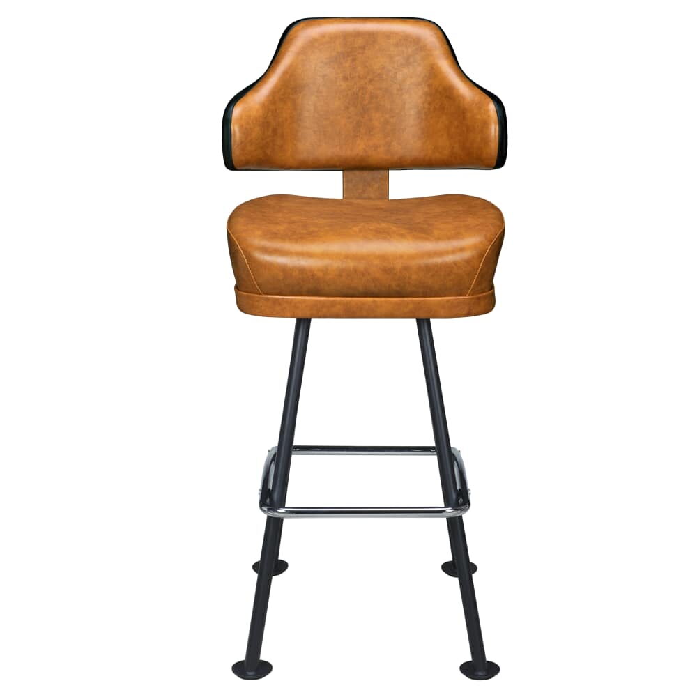 Gioco Casino Bucket Bar Stool in Metal with Arched-Oval Frame