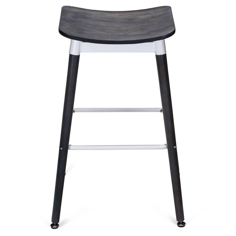 Slate Backless Bar Stool in White