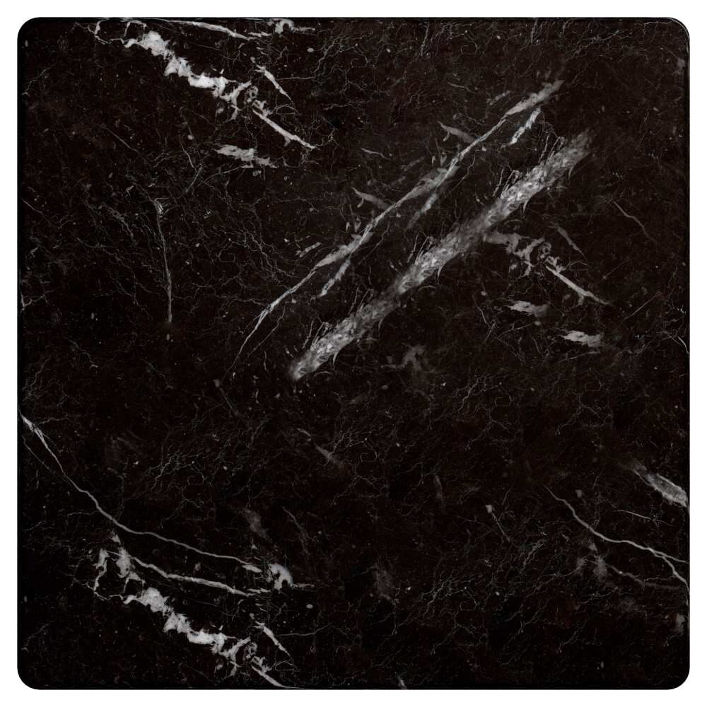Indoor Resin Table Top in Black Marble Finish