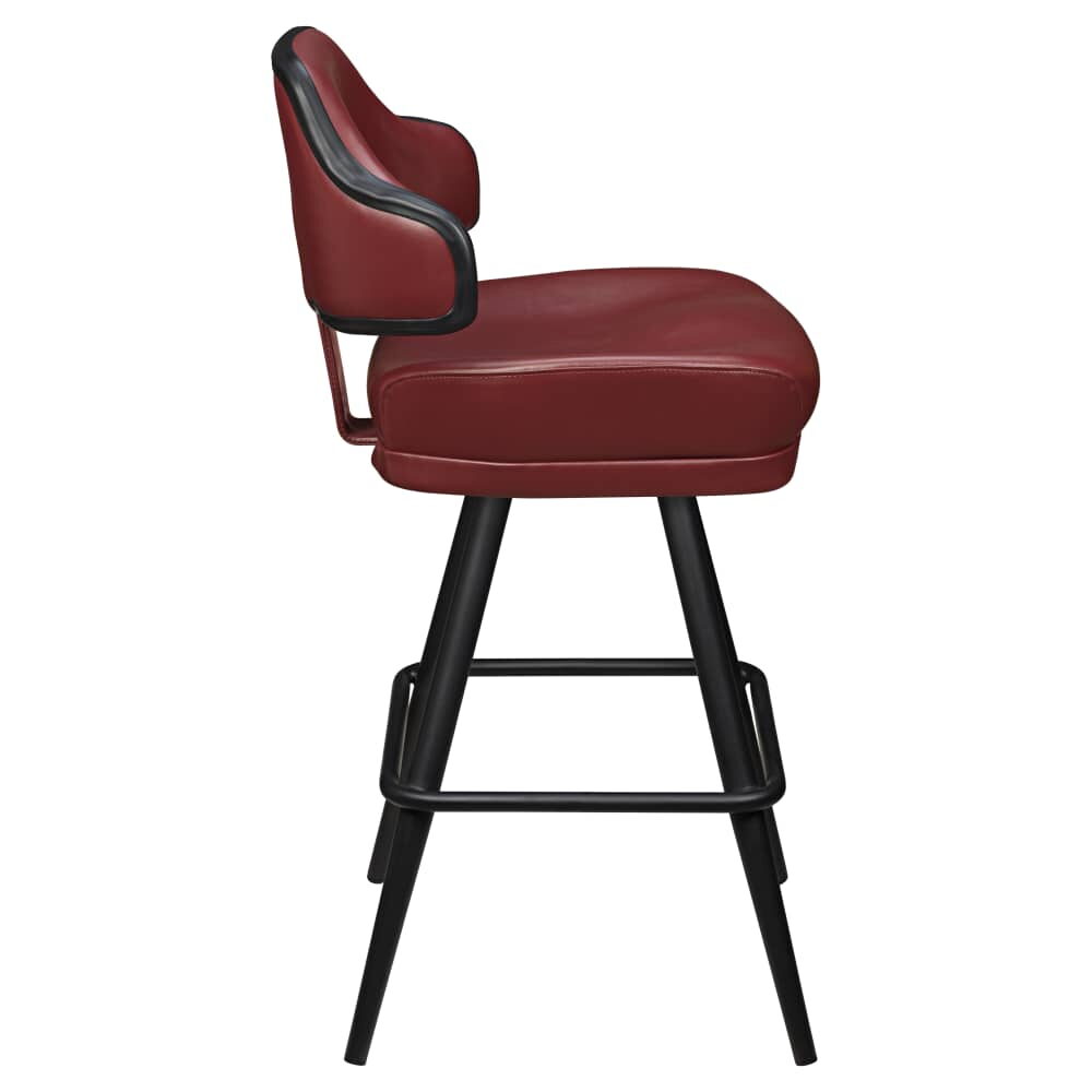 Gioco Casino Bucket Bar Stool in Metal with Square Frame