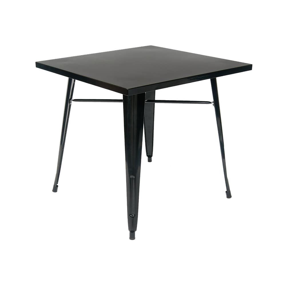 Black Finish Table in Metal, Table Height