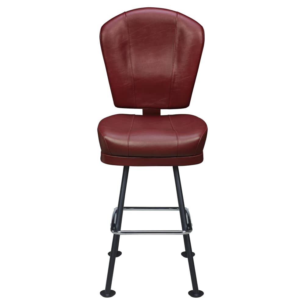 Lusso 3-Channel Casino Bucket Bar Stool in Metal with Arched-Oval Frame