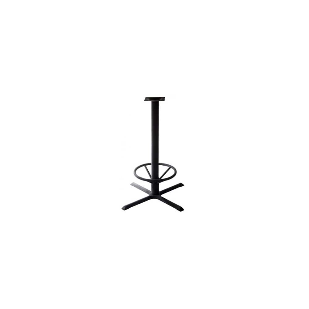 X-Prong Black Cast Iron Table Base with Bar Height