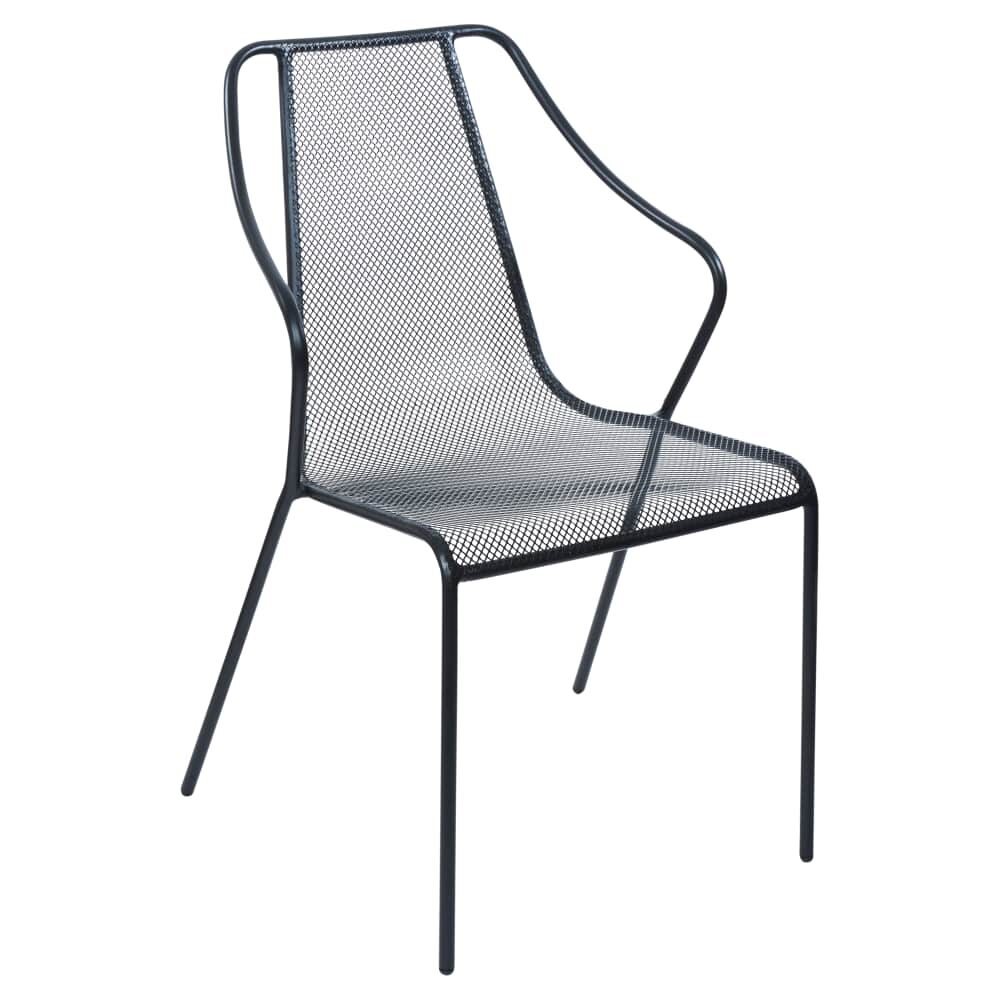 Modern Patio Armchair in Metal Mesh