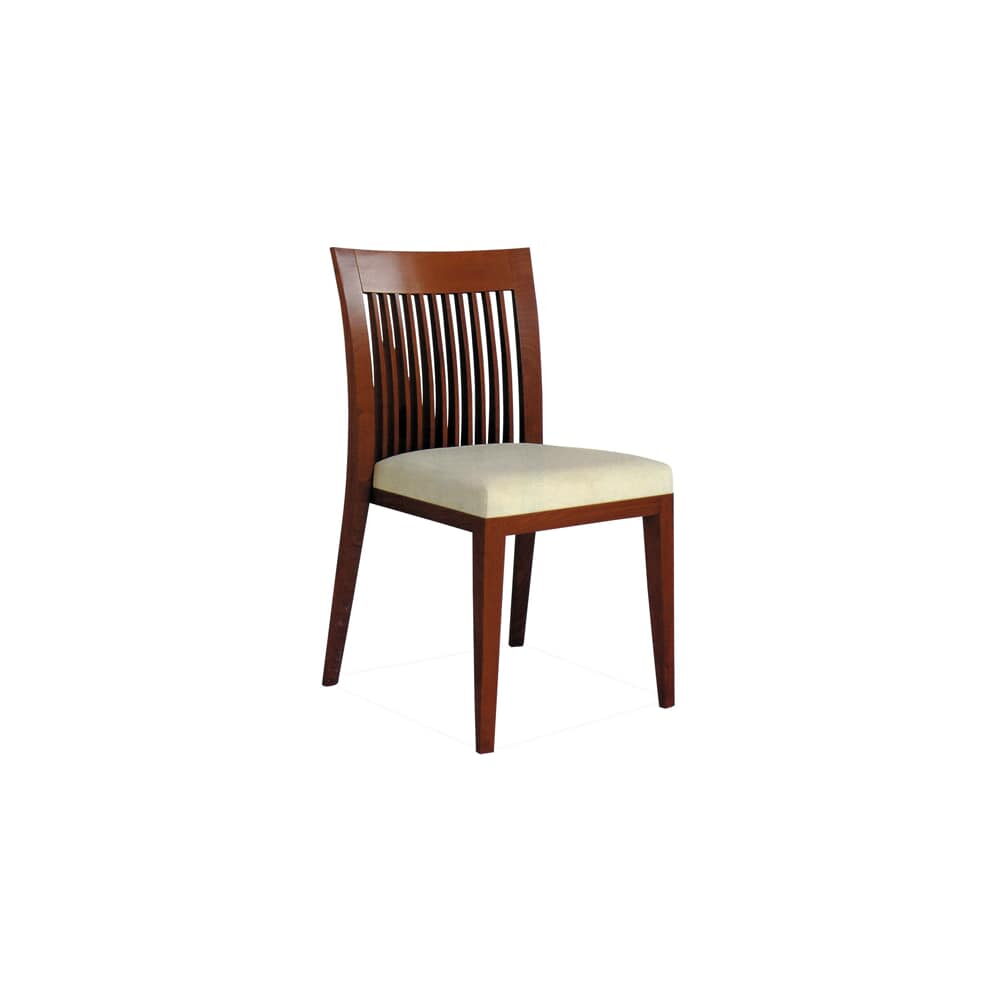 Harp Vertical Slat-Back Chair in Wood