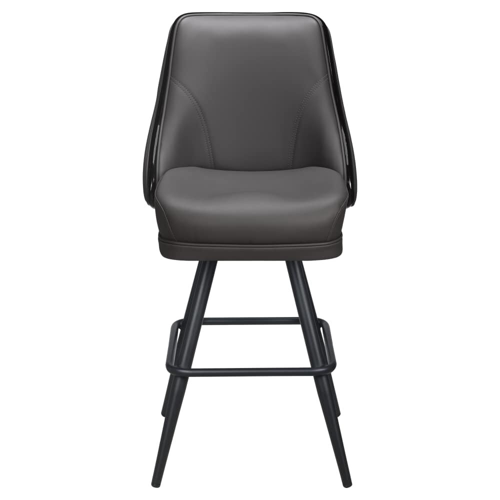 Regina Casino Bucket Bar Stool in Metal with Square Frame