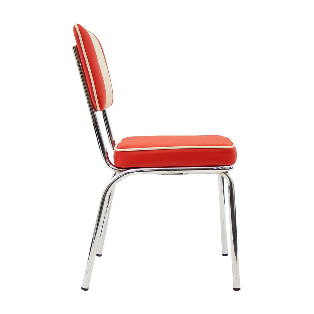 Retro Vinyl Chair in Metal