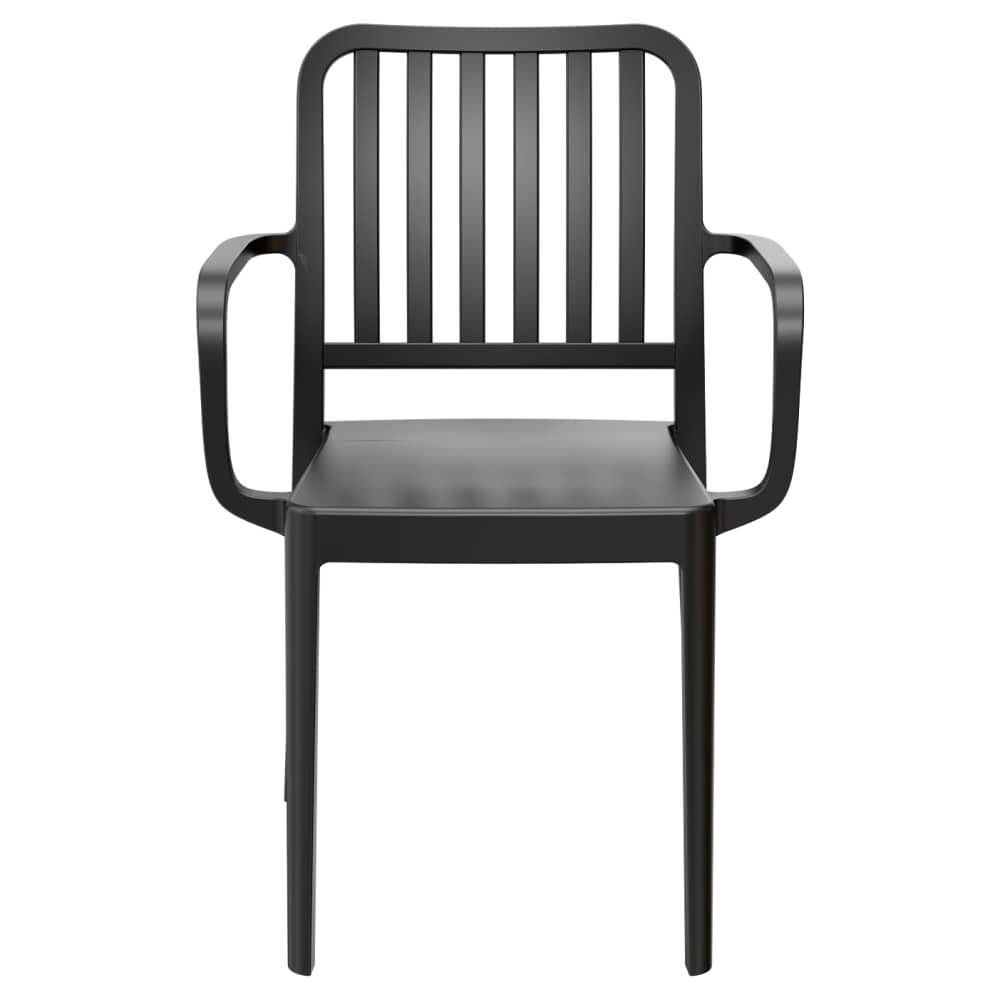 Miles Slat-Back Armchair in Outdoor Resin