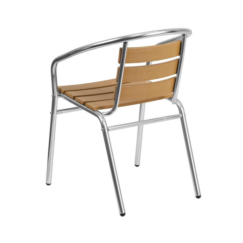 Aluminum Patio Chair with Faux Teak