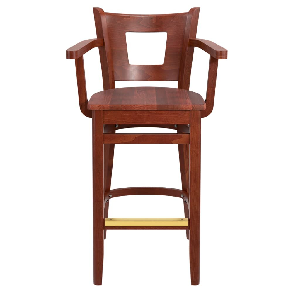 Duna Indoor Bar Stool with Arms in Wood