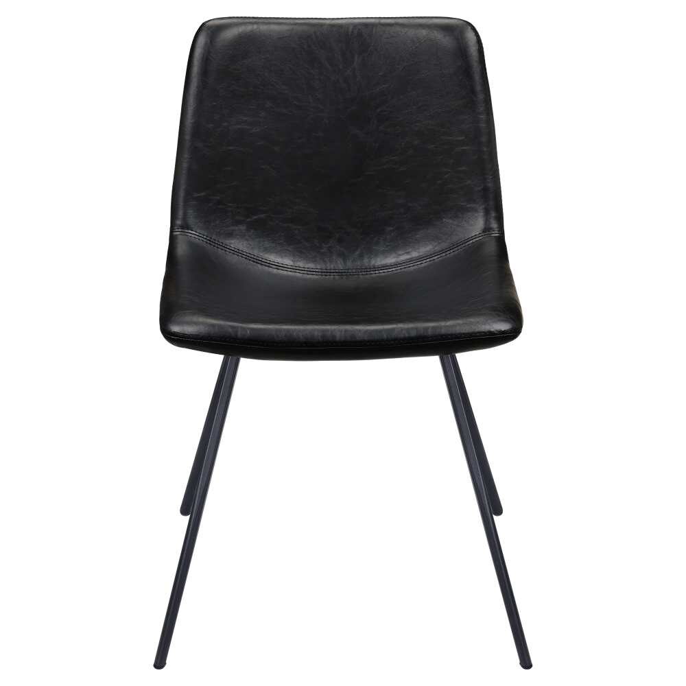 Luna Black Finish Chair in Metal