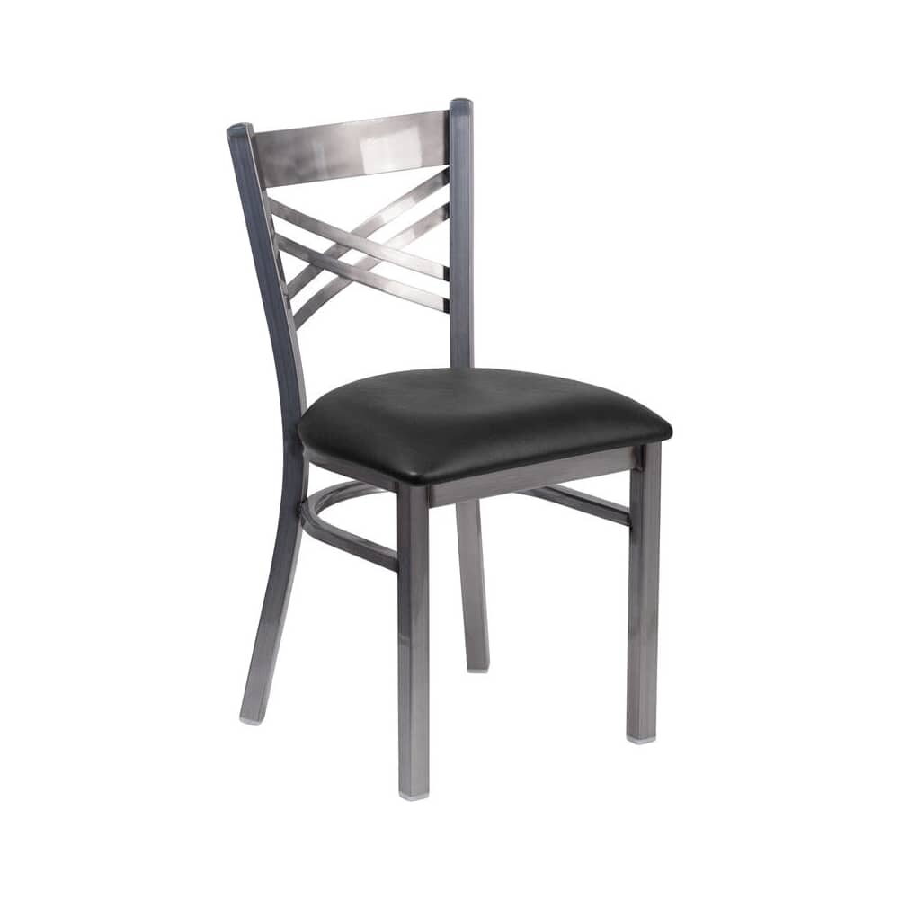 X-Back Chair in Metal with Clear Coat Finish