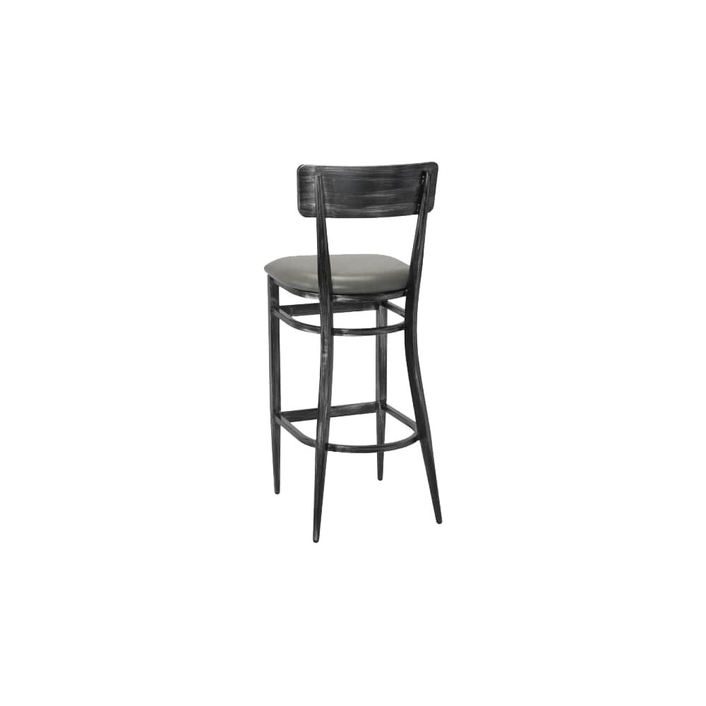 Urban Style Bar Stool in Metal with Curved Back