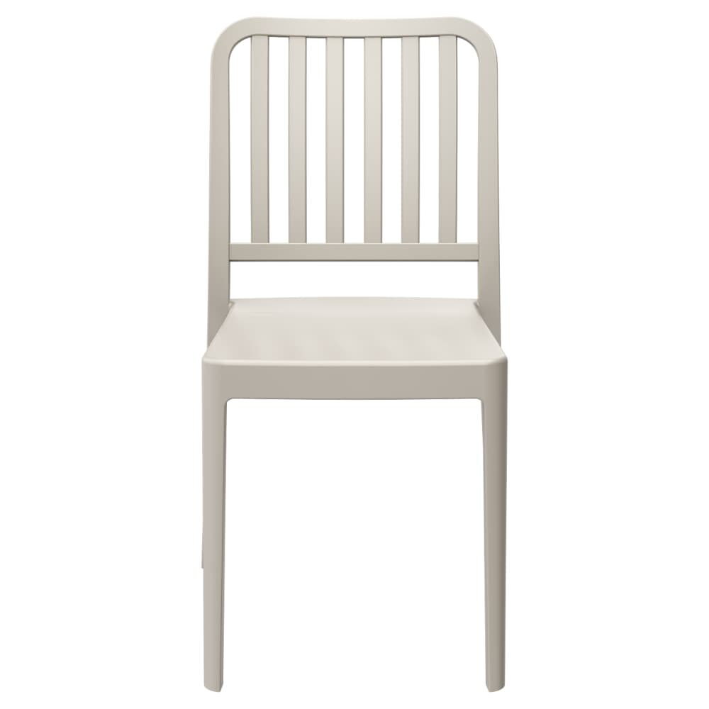Miles Slat-Back Patio Chair in Resin for Outdoor
