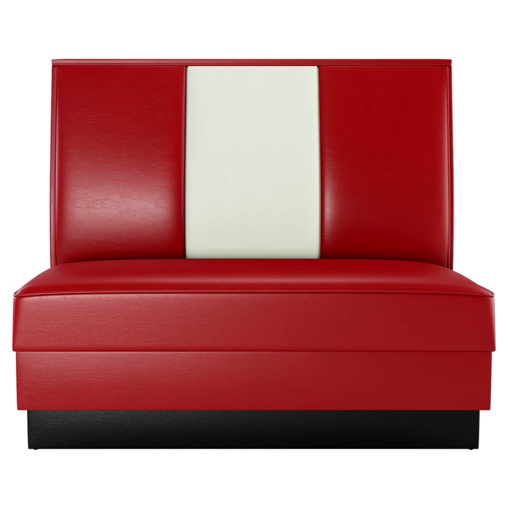 3-Channel-Back Single Booths Set of 2