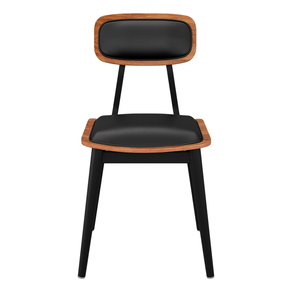 Basel Metal Dining Chair, Padded Back