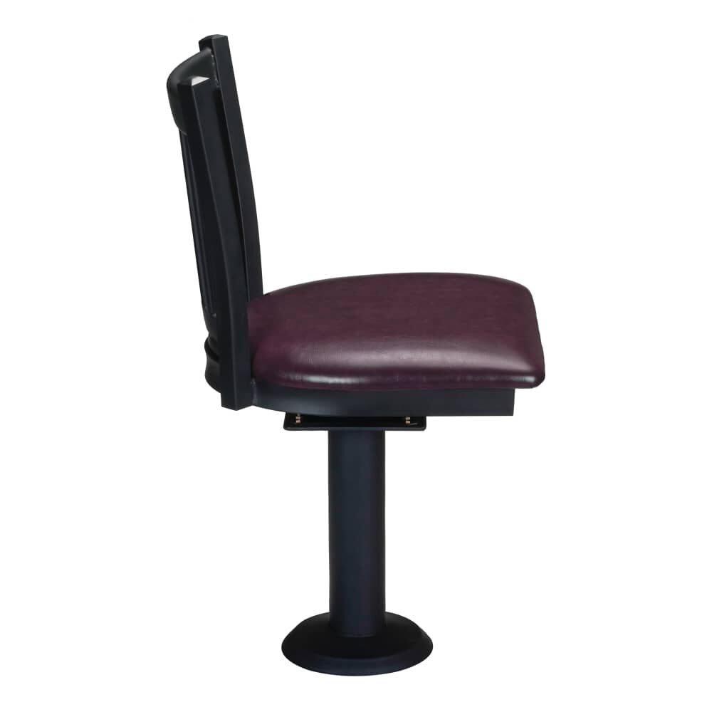 Bolt-Down Swivel Chair in Metal with Vertical Slat