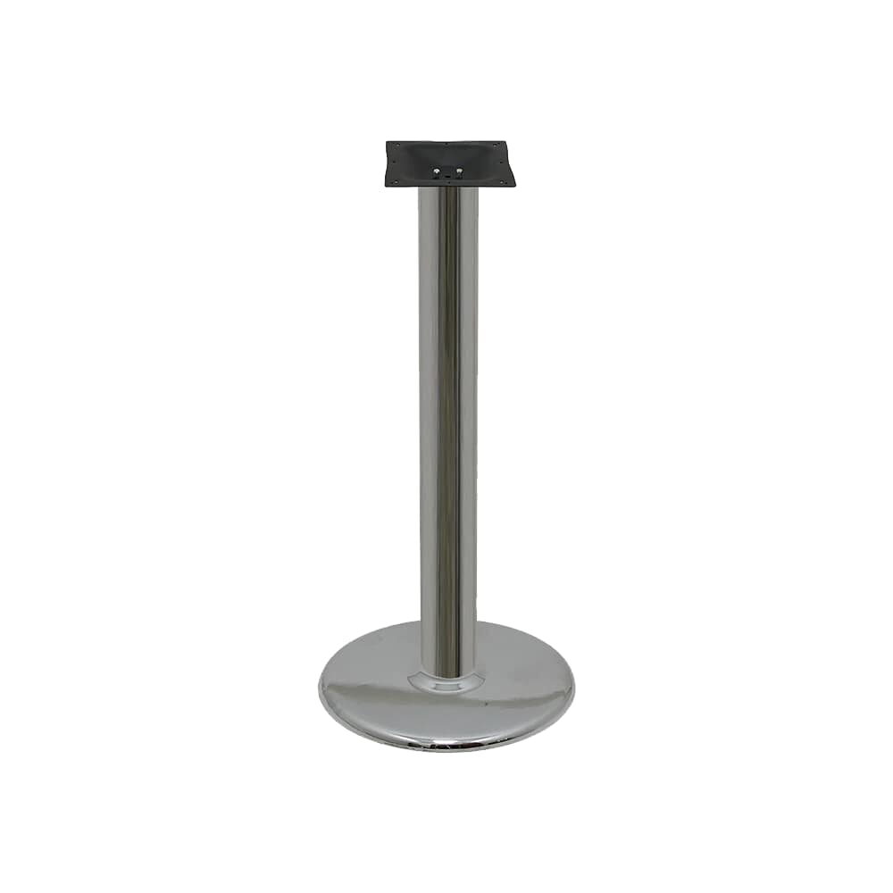 Rounded Table Base in Silver Chrome with Bar Height