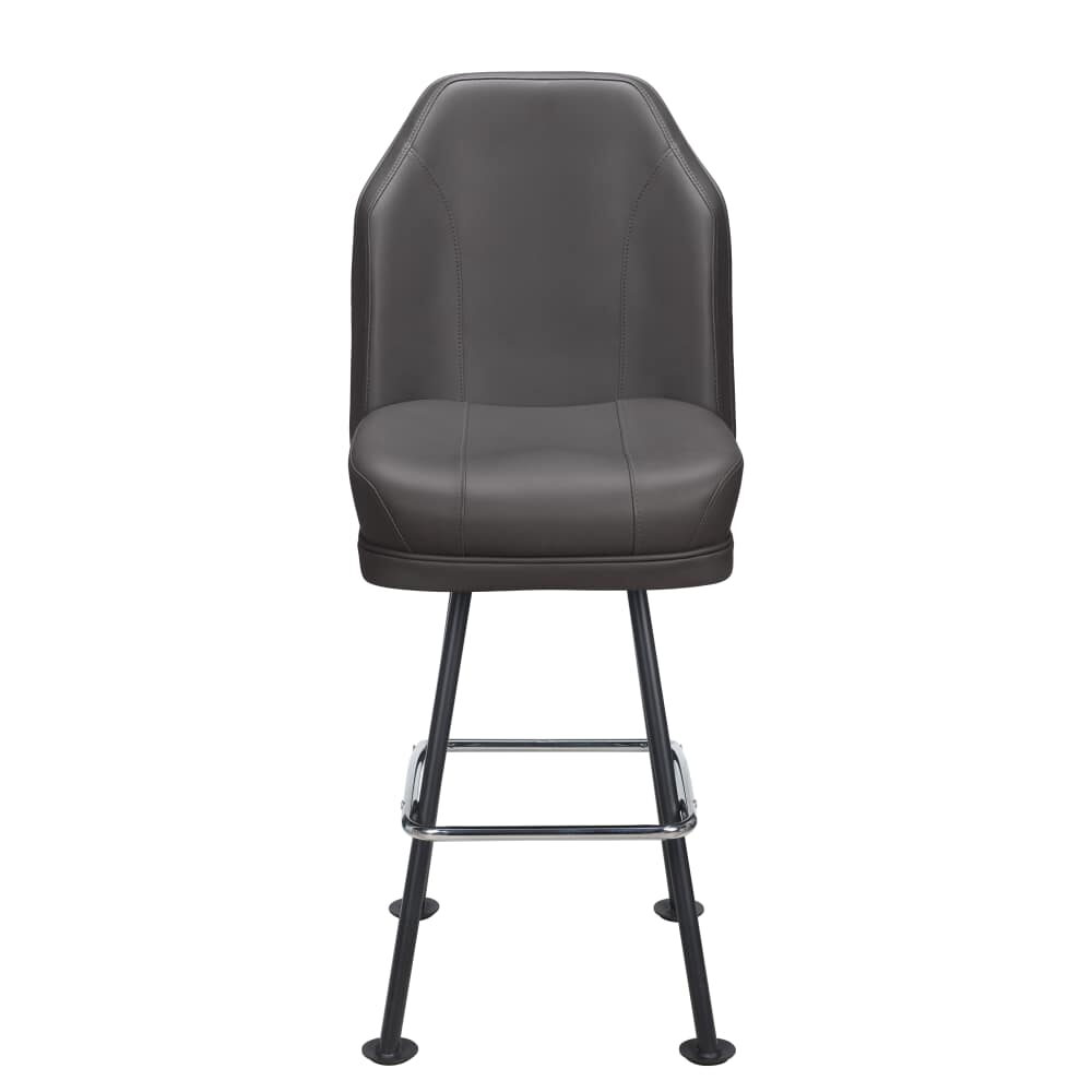 Giada Casino Bucket Bar Stool in Metal with Arched-Oval Frame