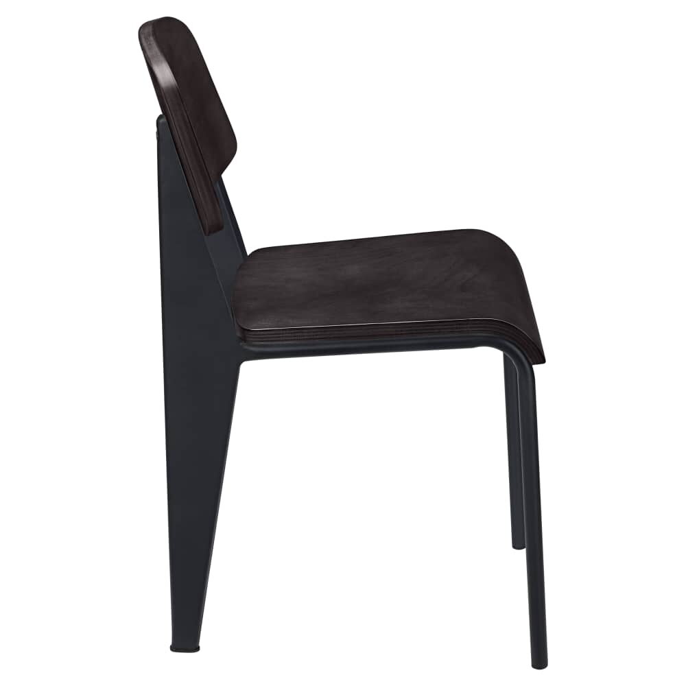 Nico Chair in Metal with Wood Back
