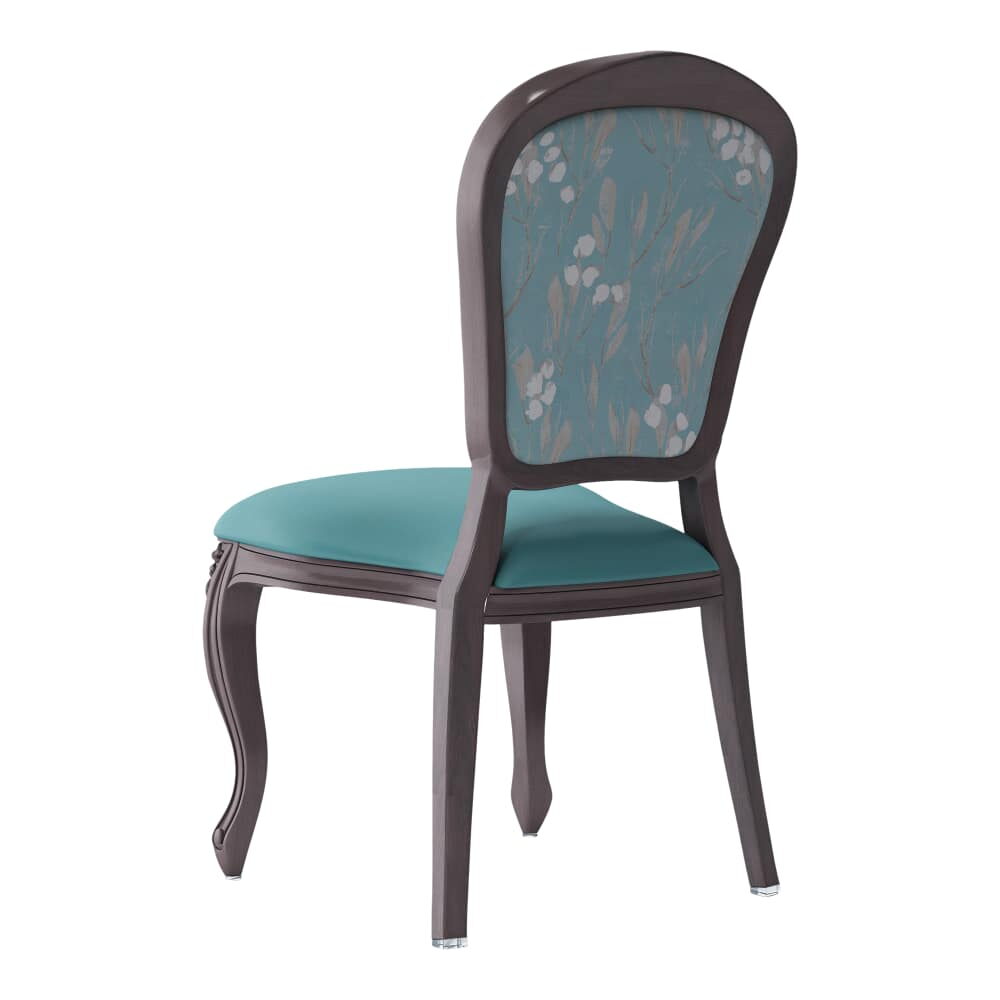 Cecile Lounge Style Chair in Upholstered Aluminum